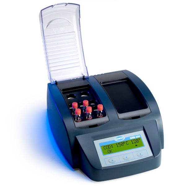DRB200 Digital Reactor Block for TNTplus: 9x13mm vial wells, 2x20 mm vial wells, 115 VAC