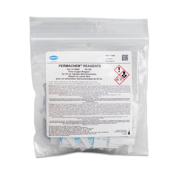 Free Copper Reagent Powder Pillows, 25 mL, pk/100