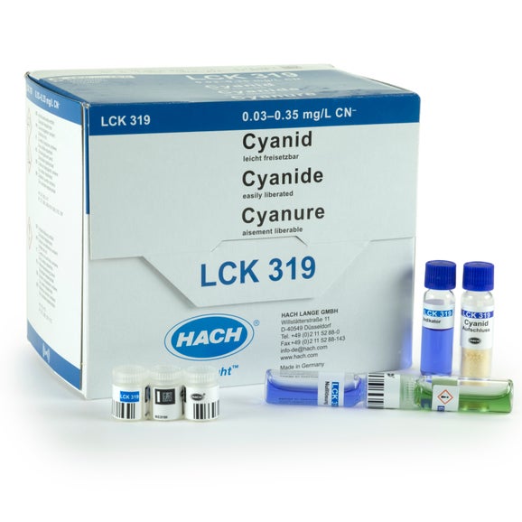 Cyanide (easily liberatable) cuvette test 0.03-0.35 mg/L CN⁻, 24 tests