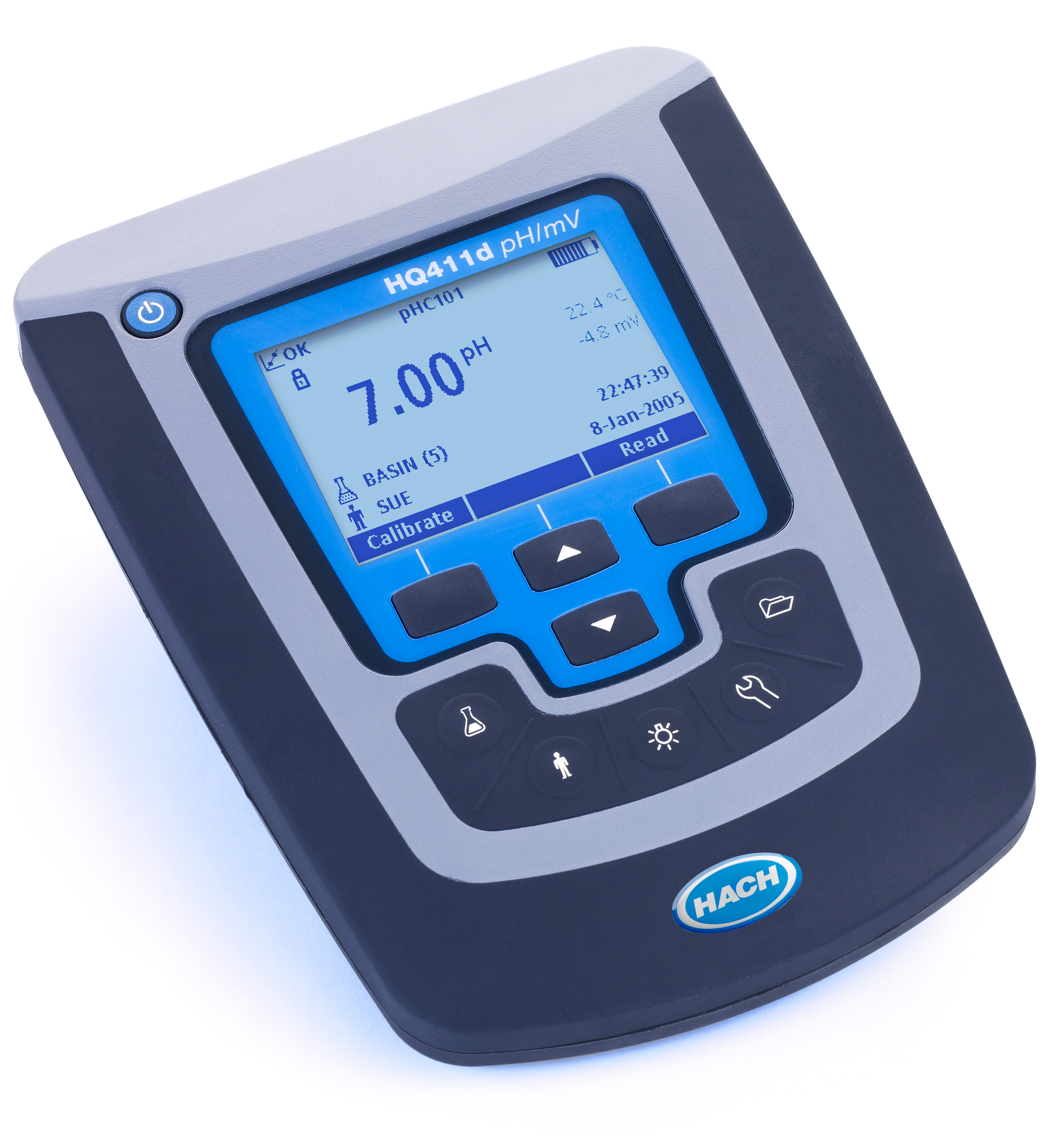 Picture of Hach's HQ411D Laboratory Single Input, pH/mV Meter - pH and ORP