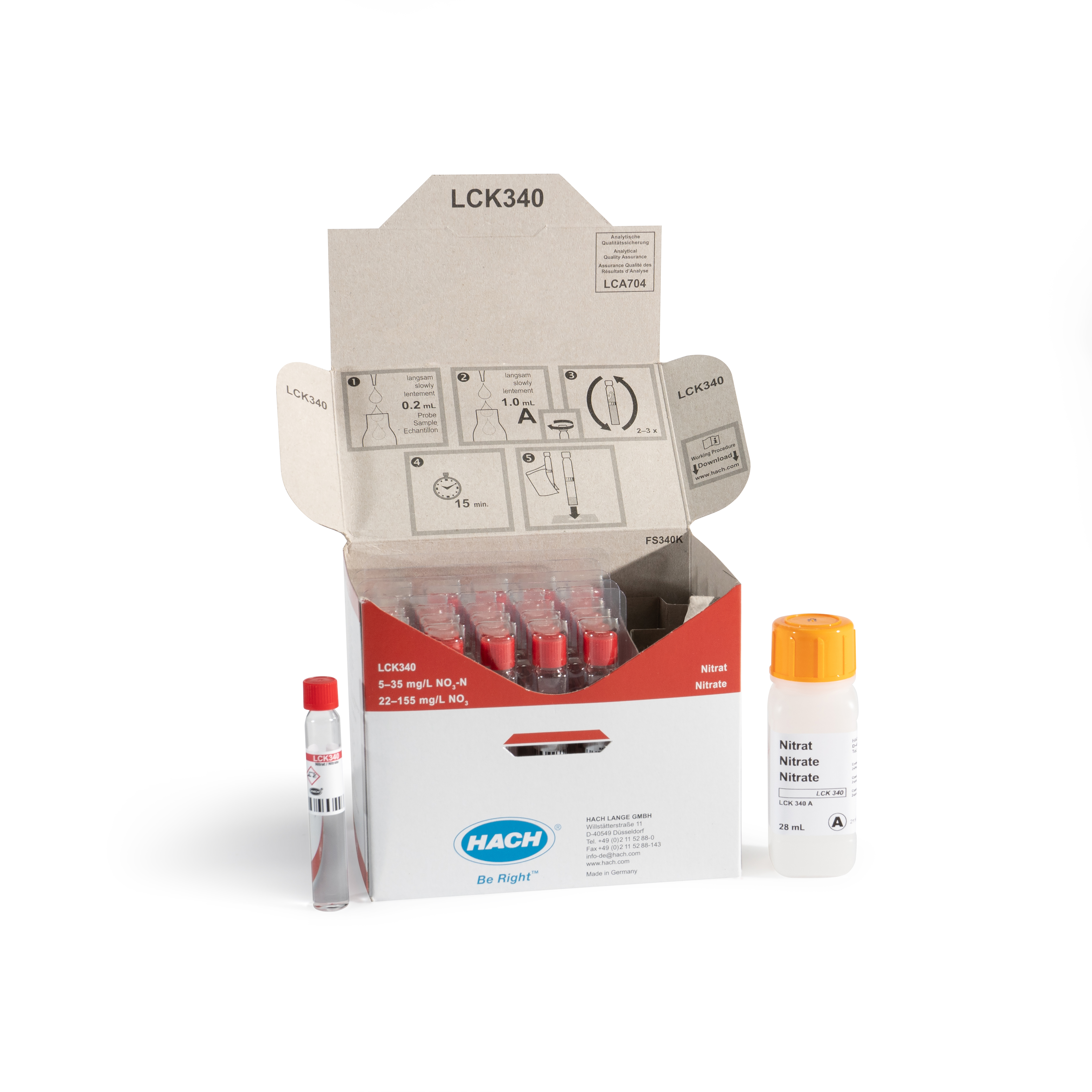 Nitrate cuvette test 5-35 mg/L NO₃-N, 25 tests | Hach UK