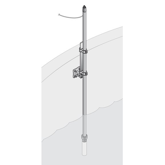 Pole mounting hardware DO, 10 cm bracket, SS pole 2 m