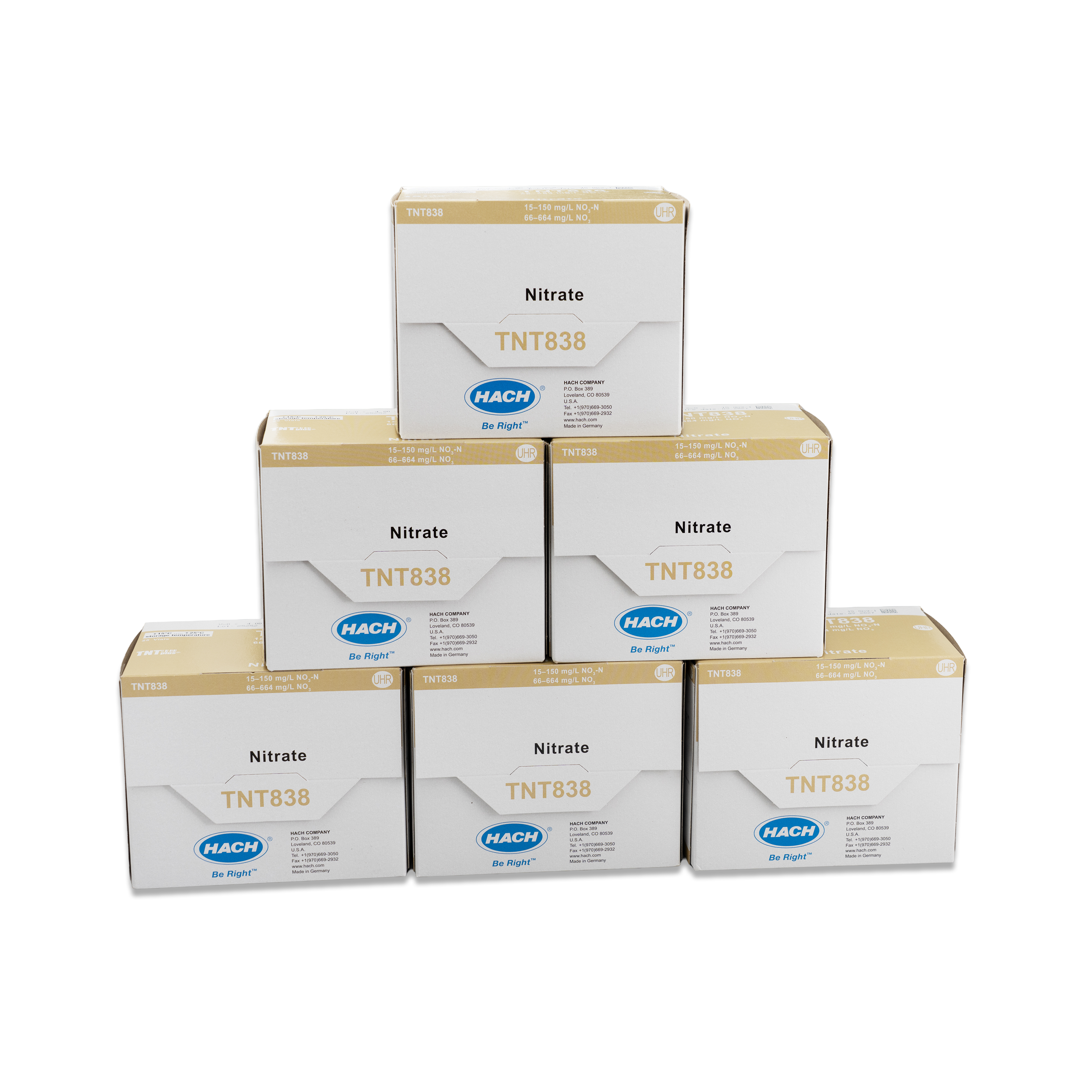 Nitrate TNTplus Vial Test, UHR (15-150 mg/L NO₃⁻-N), 25 Tests | Hach