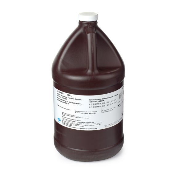 Sodium Thiosulfate Standard Solution, Stabilized, 0.0250 N, 3.78 L