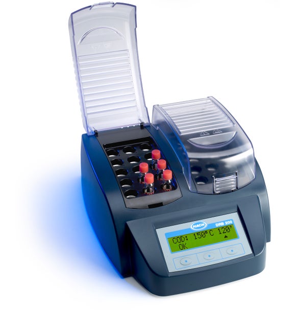 DRB200 Digital Reactor Block for TNTplus: 21x13mm vial wells, 4x20mm vial wells, 115 VAC