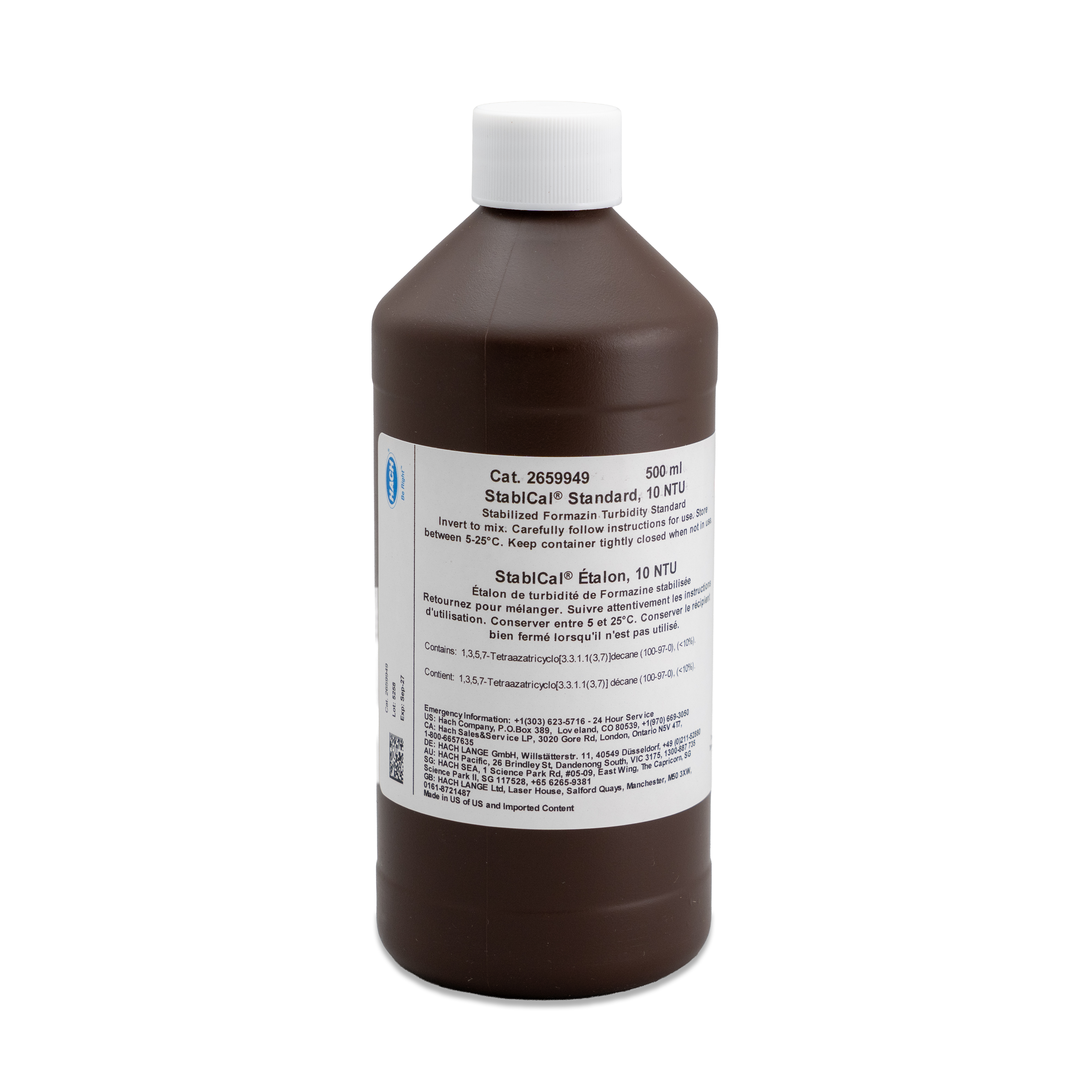 Stablcal® Turbidity Standard, 10 NTU, 100 mL | Hach