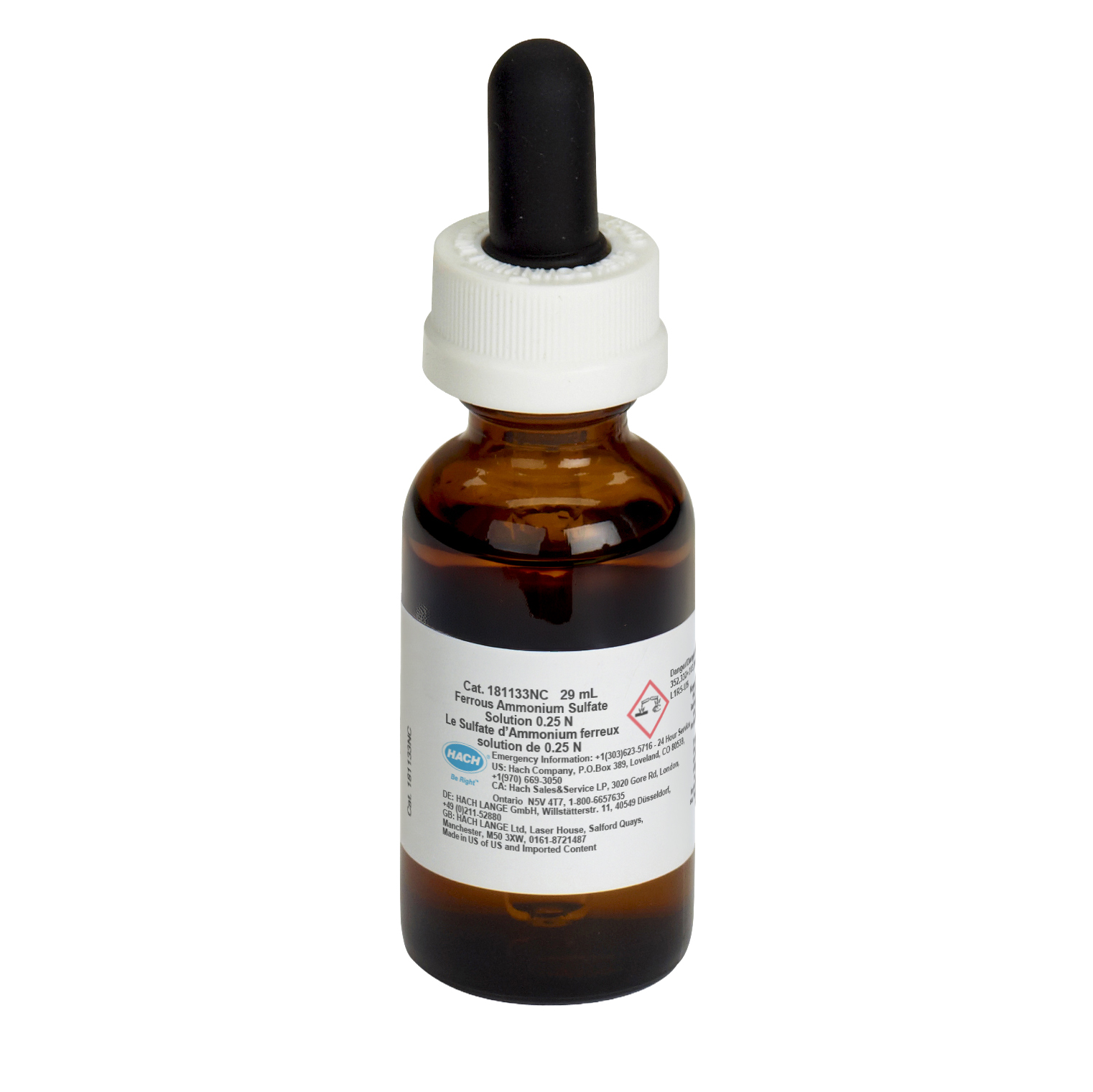 Ferrous Ammonium Sulfate Solution. 0.25 N, 29 mL