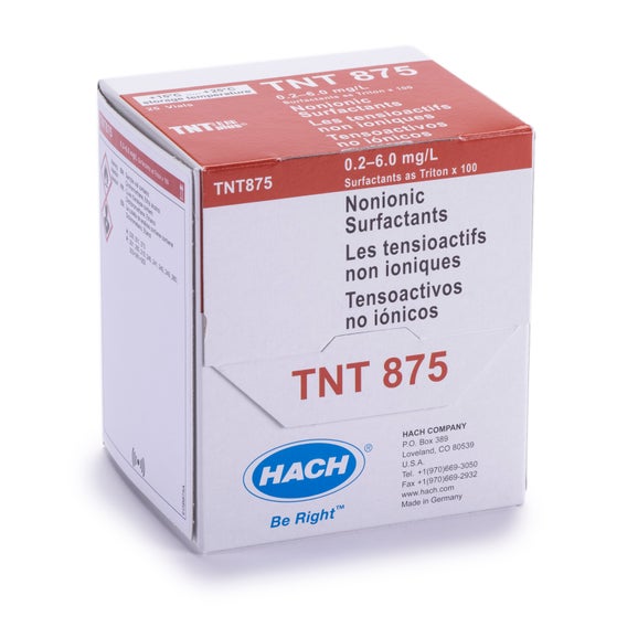 Nonionic Surfactants TNTplus Vial Test, LR (0.2-6.0 mg/L as Triton X-100), 25 Tests