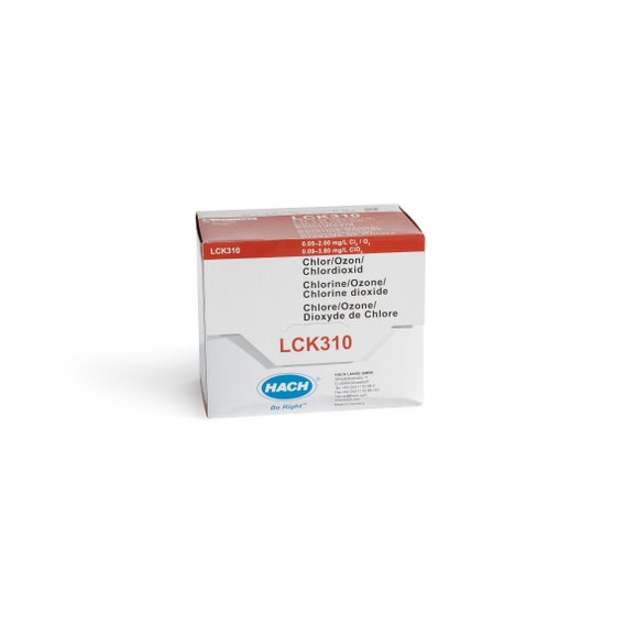 Chlorine/Ozone/Chlorine dioxide cuvette test, 24 tests