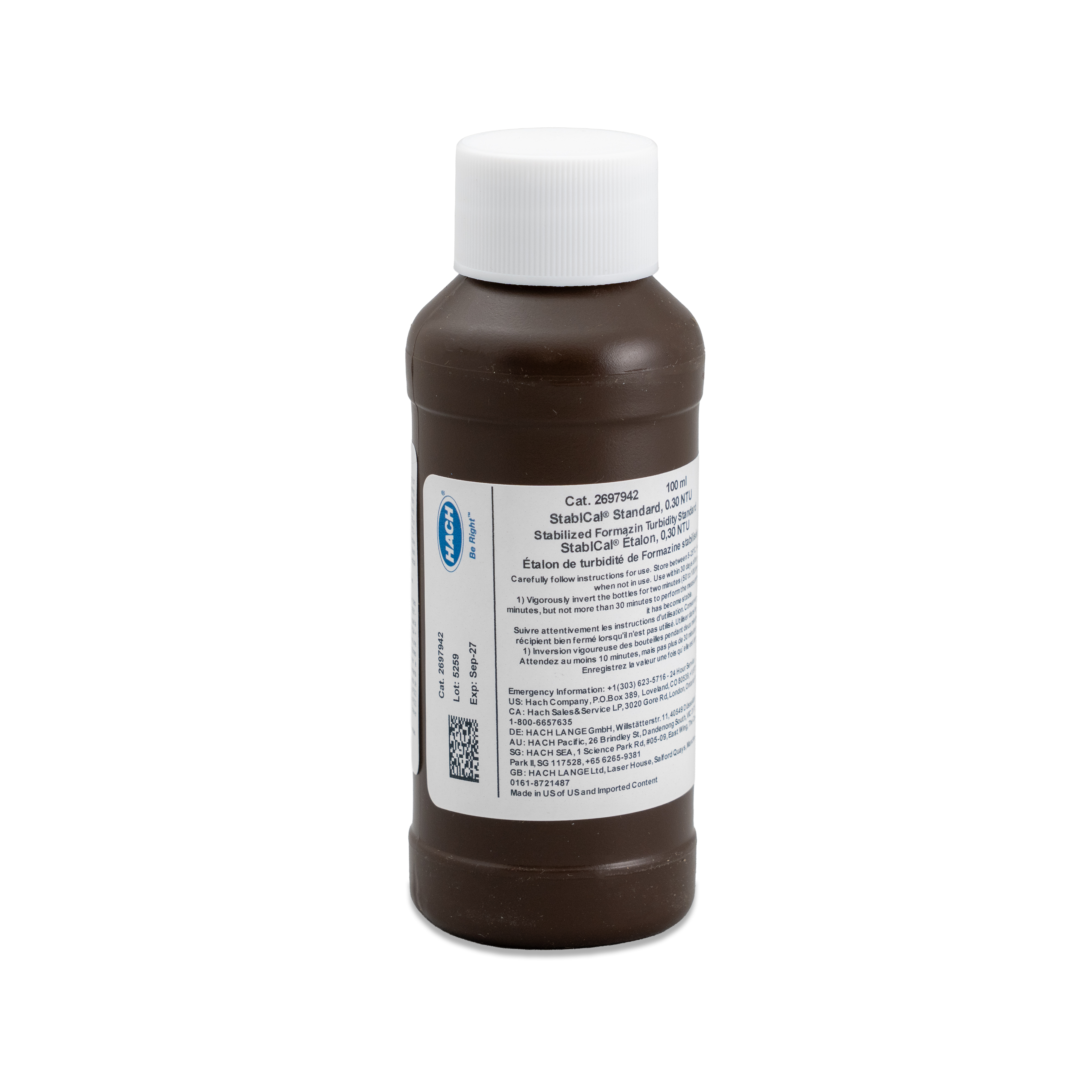 Stablcal® Turbidity Standard, 0.30 NTU, 100 mL