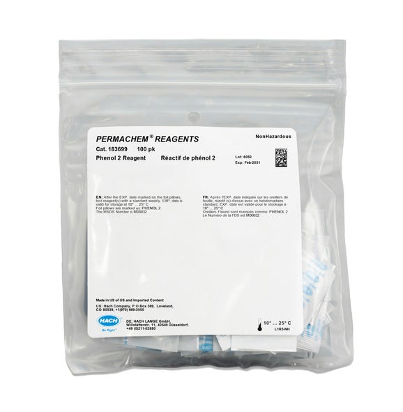 Phenol 2 Reagent Powder Pillows, pk/100