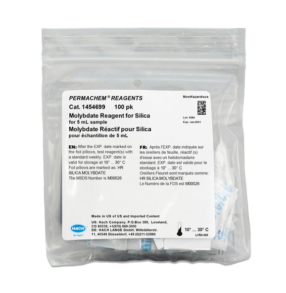 Molybdate Reagent Powder Pillows for LR Silica, 5 mL, pk/100