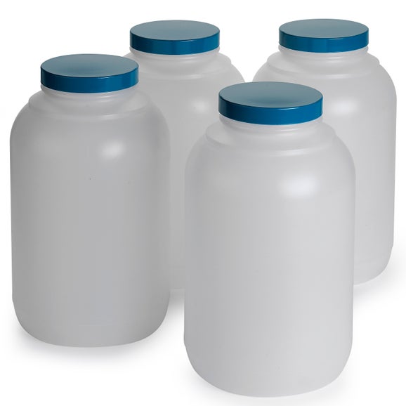 Bottle Set of 4, 1 Gallon Polyethylene With Caps