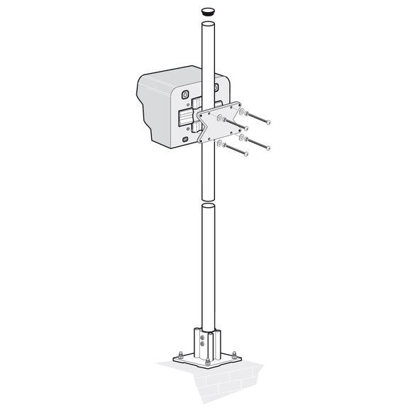 SC 100 Mounting hardware, pole with protection hood