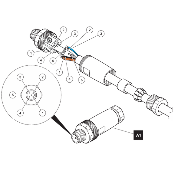 Sensor plug SC for cable 6 - 8 mm