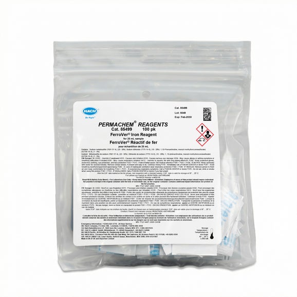 FerroVer Iron Reagent Powder Pillows, 0.02-3.00mg/L Fe