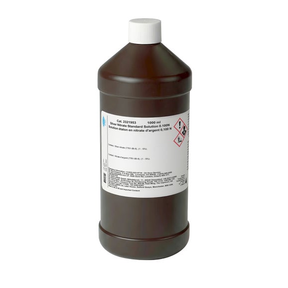 Silver Nitrate Standard Solution, 0.100 N, 1 L