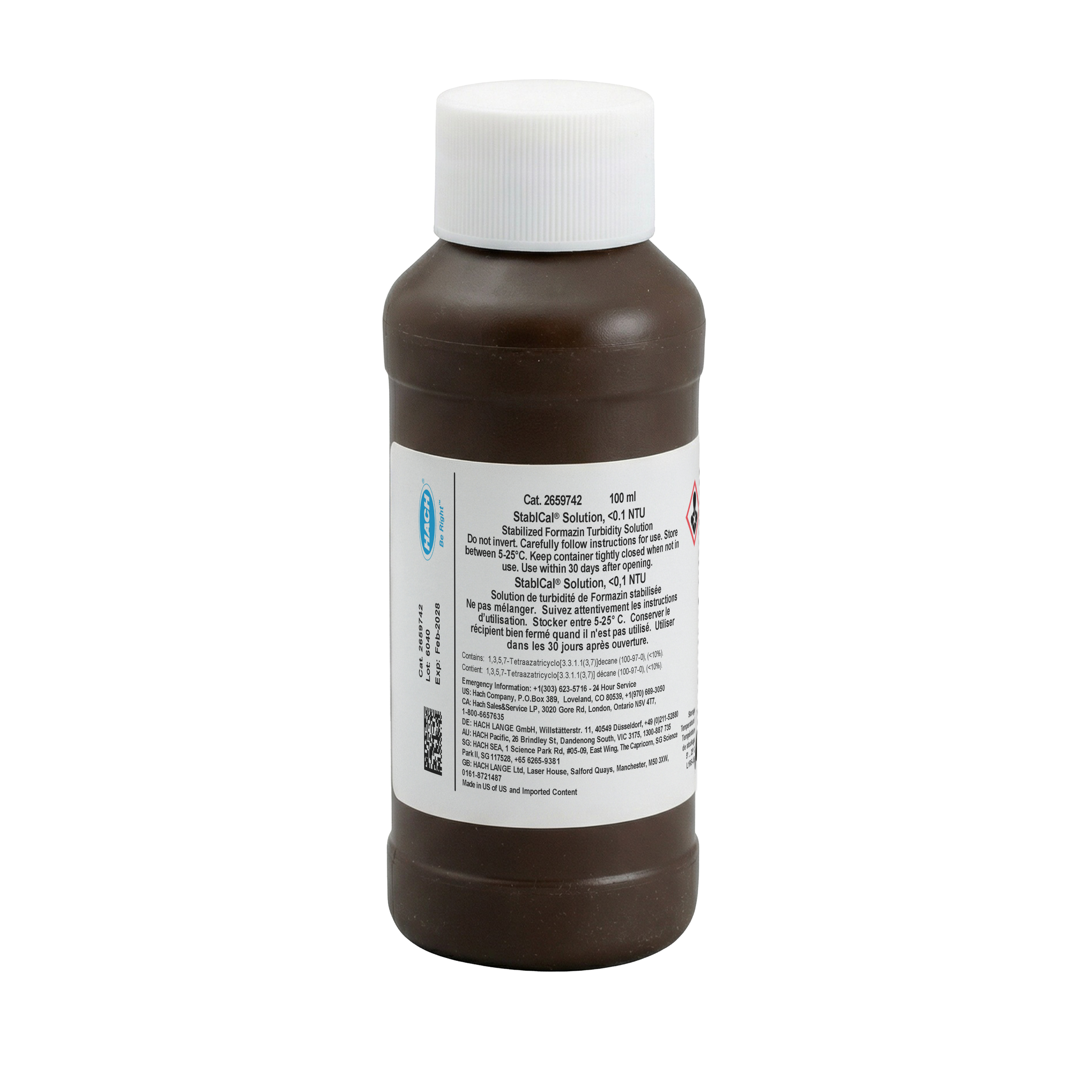 Stablcal® Turbidity Standard, ˂ 0.1 NTU, 100mL