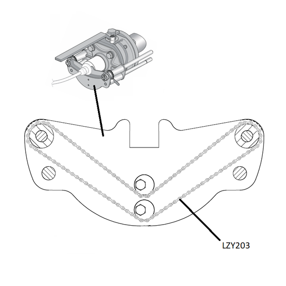 Chain lock assembly for safety inline armature, Solitax sc