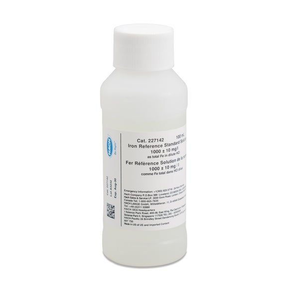 Iron Standard Solution, 1000 mg/L as Fe (NIST), 100 mL