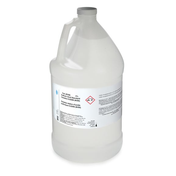 Sulfuric Acid Standard Solution, 0.020 N (N/50), 4 L