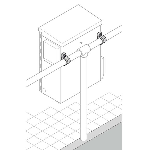 Mounting brackets to mount Filtrax control unit at the railing