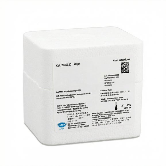 Primary Chlorine Standard Solution, 25 - 30 mg/L Cl₂, pk/20 - 2 mL PourRite Ampules