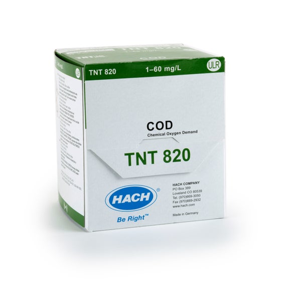 Chemical Oxygen Demand (COD) TNTplus Vial Test, ULR (1-60 mg/L COD), 25 Tests