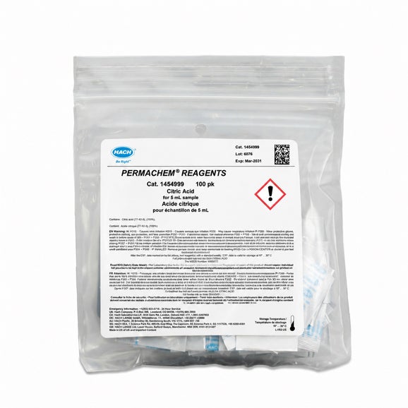 Citric Acid Powder Pillows for Silica, 5 mL, pk/100