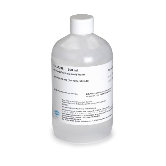 Deionized water, 500 mL