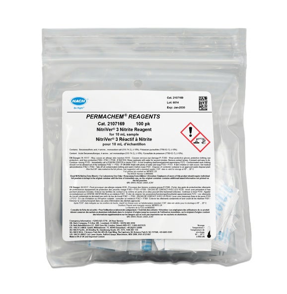 NitriVer® 3 Nitrite Reagent Powder PIllows, 10 mL, pk/100