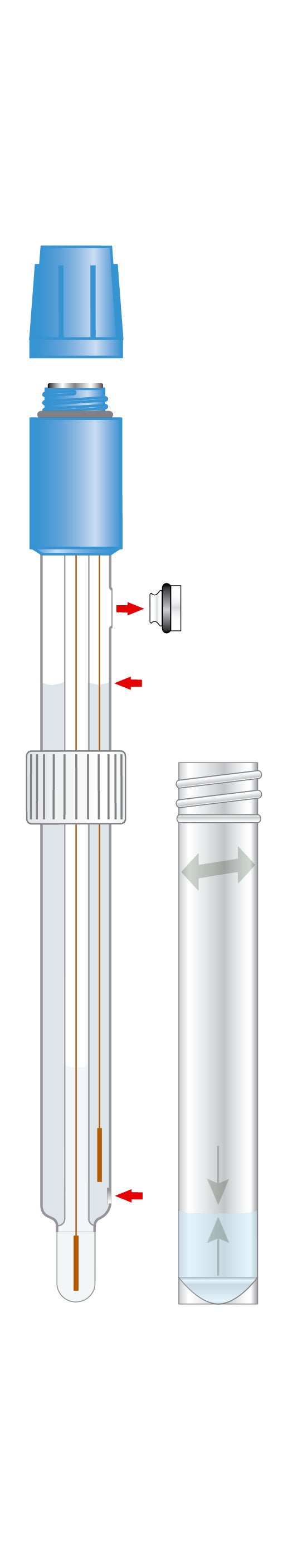 Sension+ pH liquid combination electrode (general use), screw cap S7