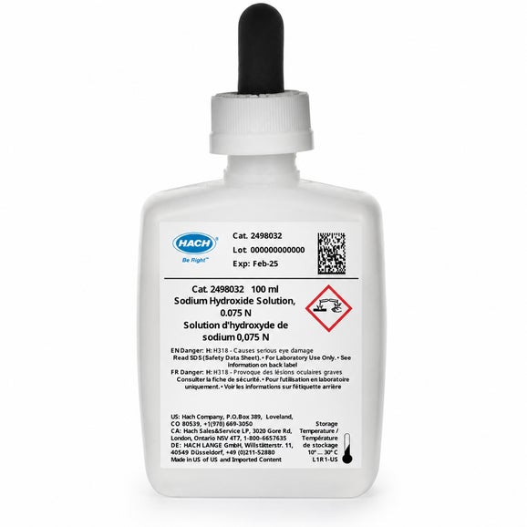 Sodium Hydroxide Standard Solution, 0.075 N, 100 mL MDB