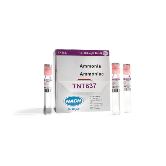 Ammonia TNTplus Vial Test, HR+ (10 - 100 mg/L NH₃-N), 25 Tests