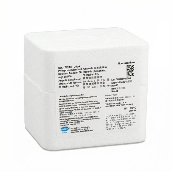 Phosphate Standard Solution, 50 mg/L as PO₄ (NIST), pk/20 - 2 mL Ampules