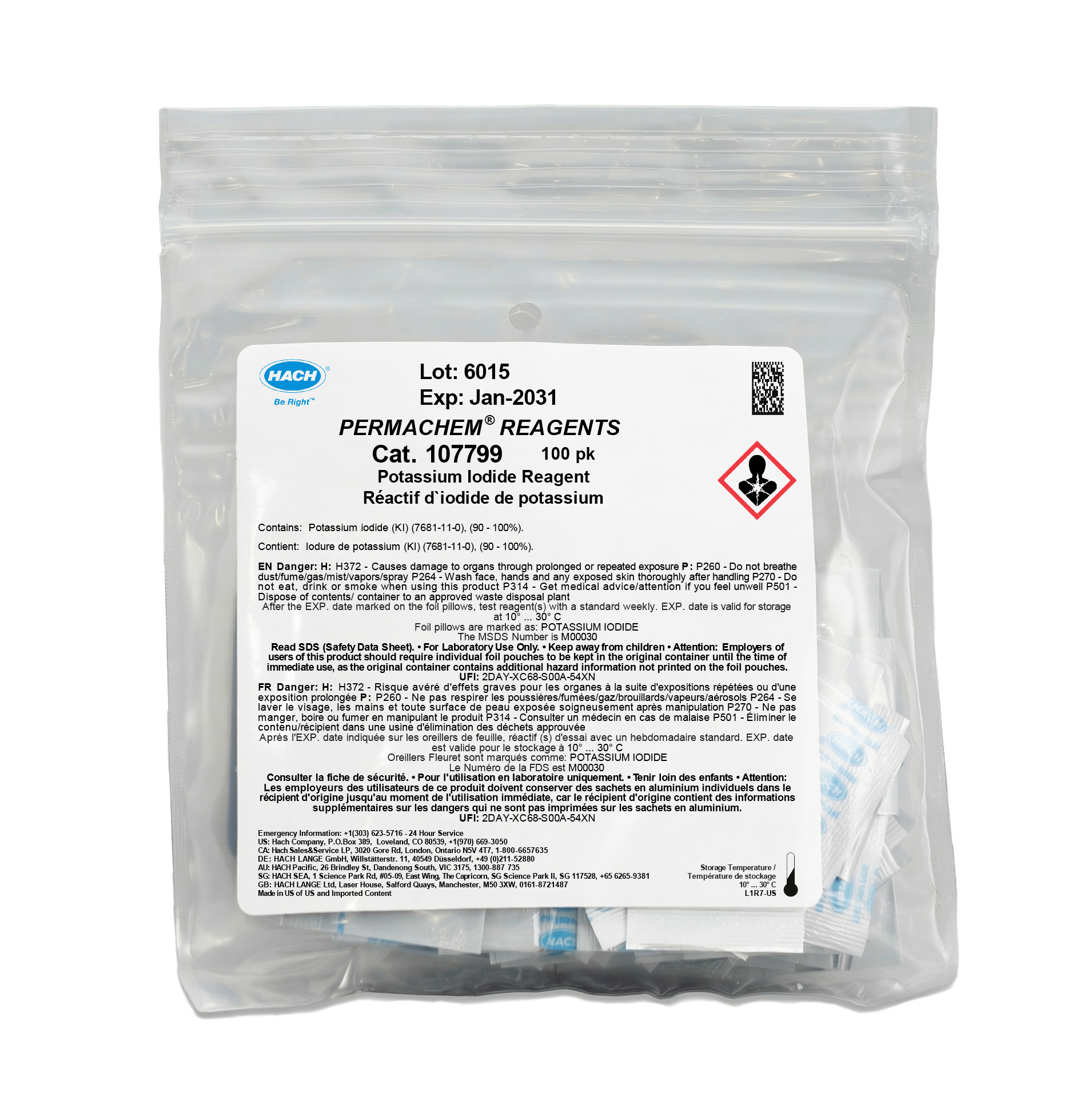 Potassium Iodide Powder Pillows, PK/100