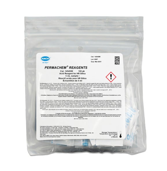 Acid Reagent Powder Pillows for HR Silica, 5 mL, pk/100