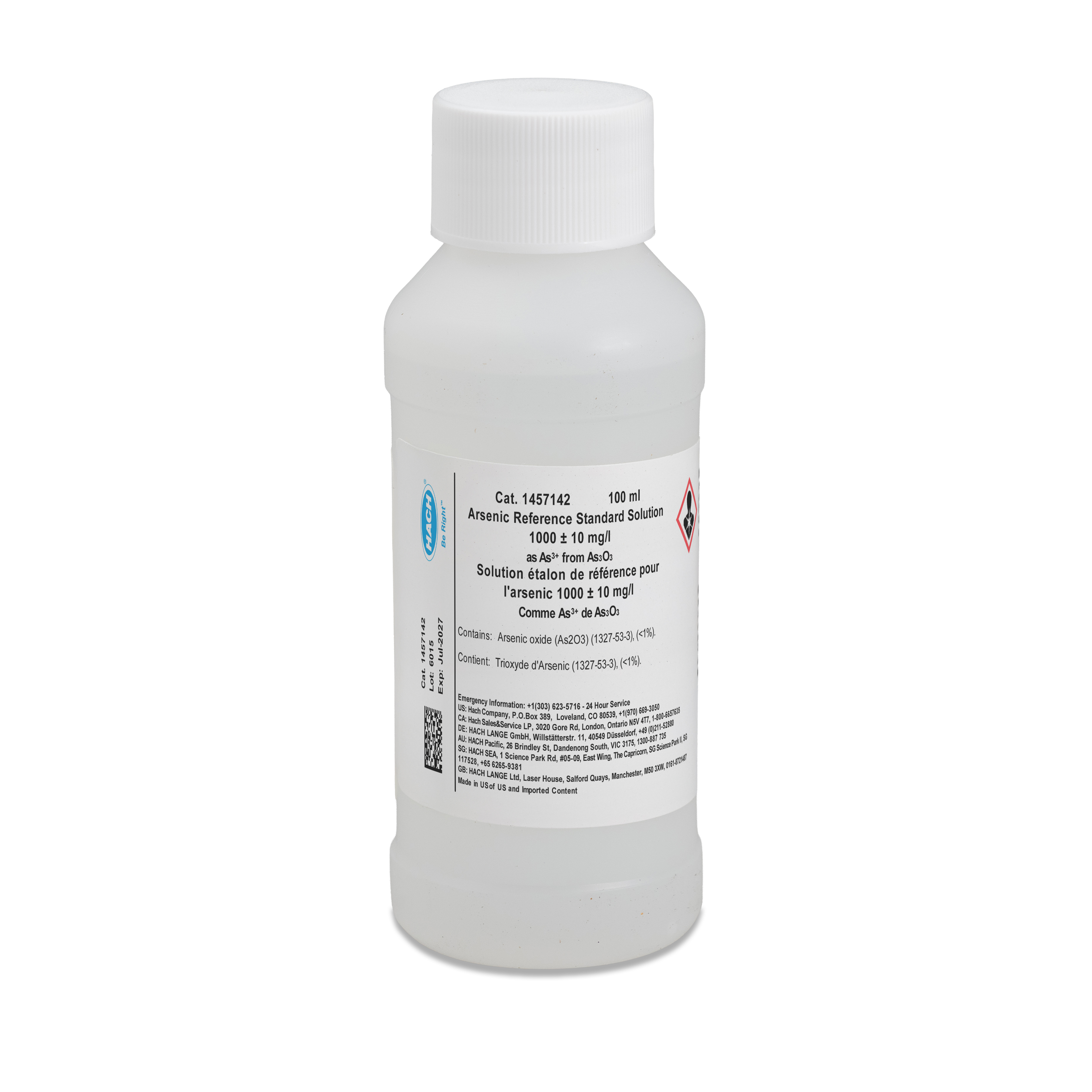 Arsenic Standard Solution, 1000 mg/L as As, 100 mL