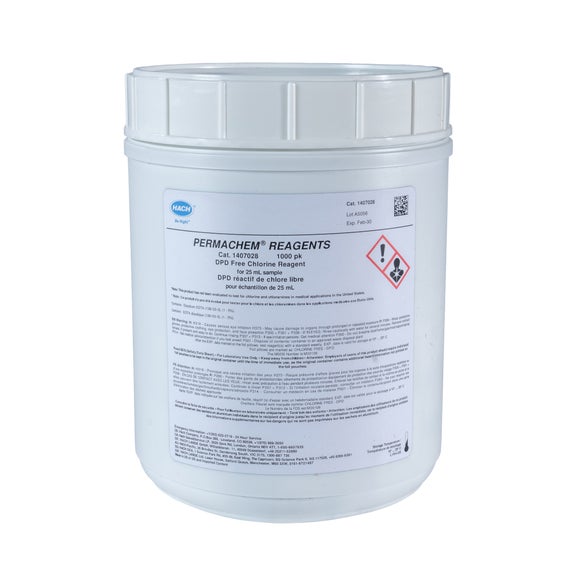 DPD Free Chlorine Reagent Powder Pillows, 25 mL pk/1000