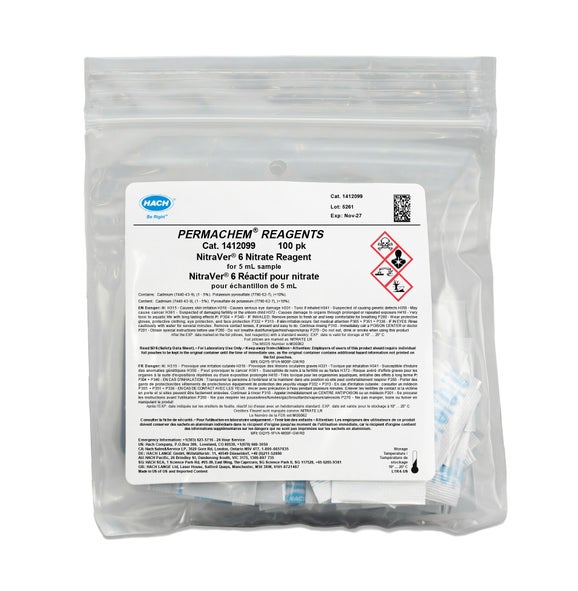NitraVer® 6 Nitrate Reagent Powder Pillows, 5 mL, pk/100