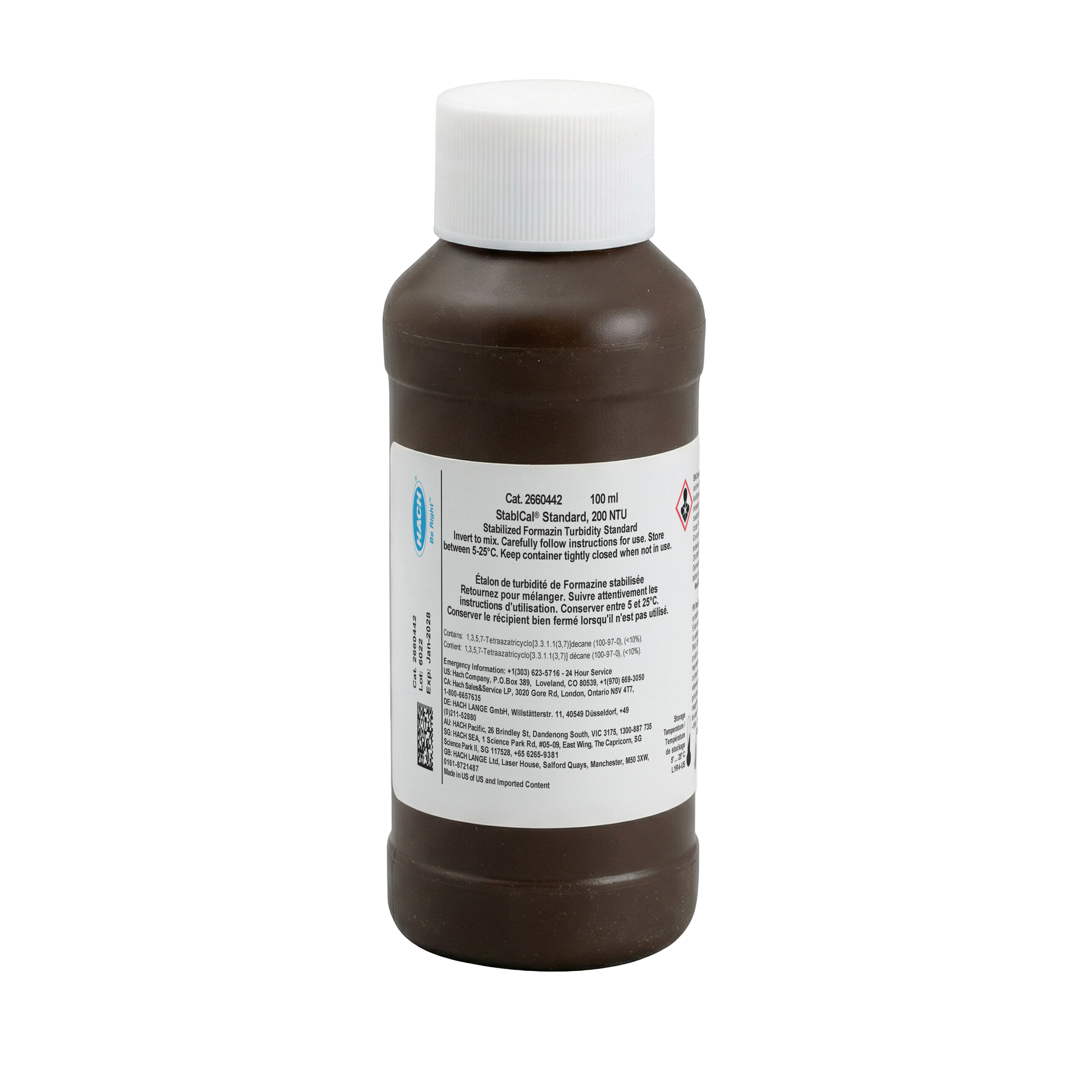 Stablcal® Turbidity Standard, 200 NTU, 100 mL