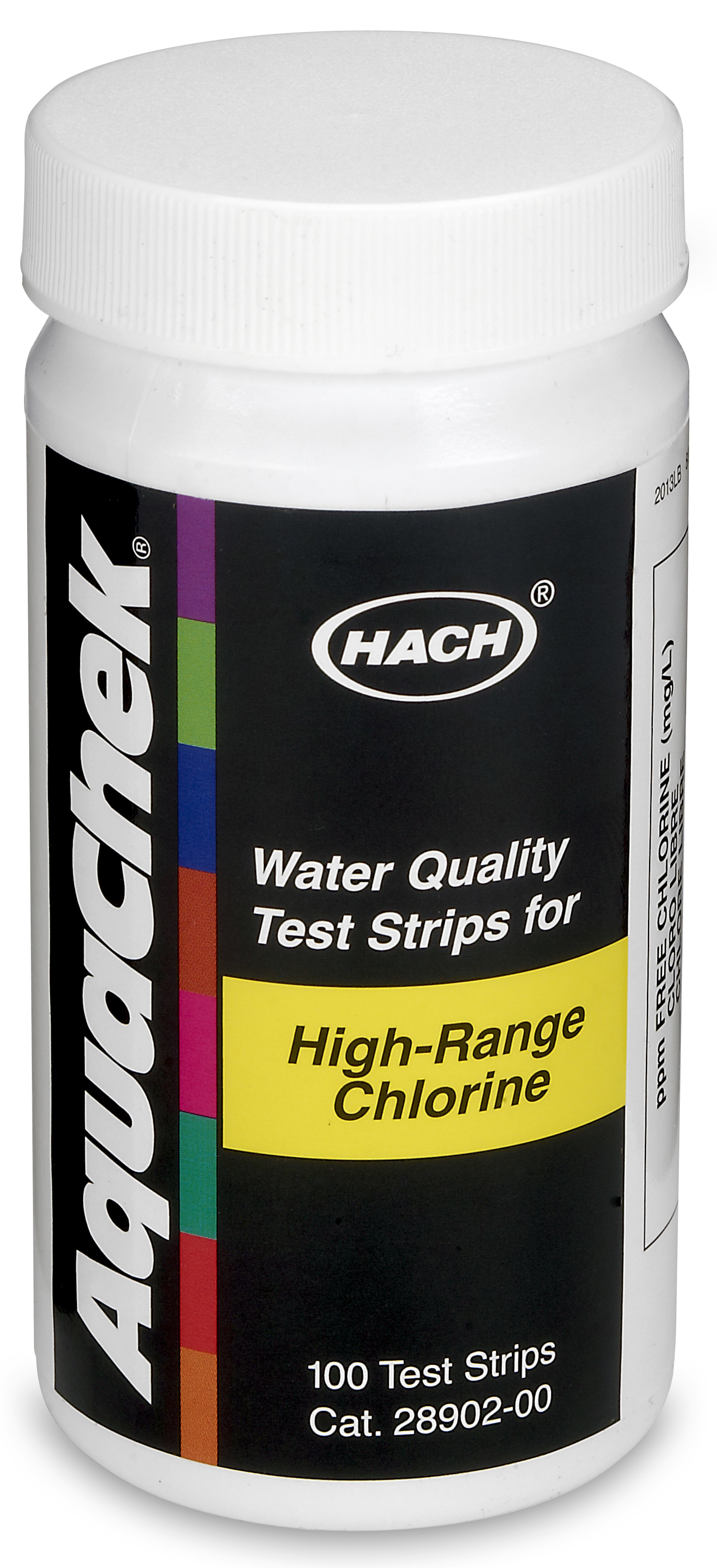 Free Chlorine Test Strips, 0-600 mg/L, 100 tests | Hach