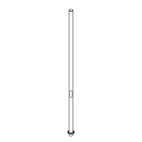 Immersion pole with side hole, stainless steel, 2 m