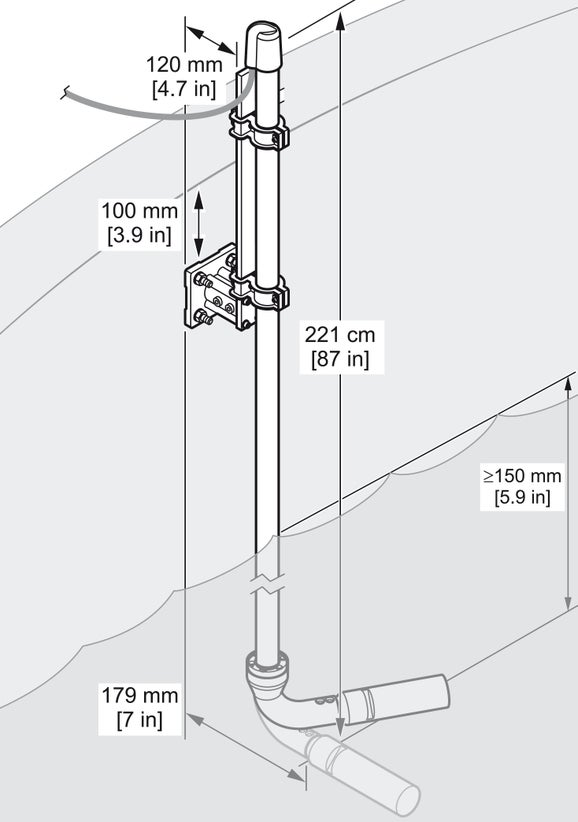 Stainless Steel pole mount kit for UVAS
