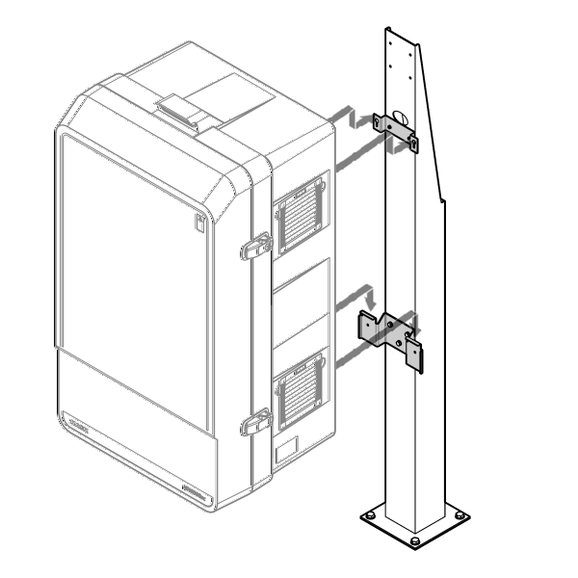 LP マウントタイプ・タンバリン【ホルダー、アタッチメント付】 Stand mounting kit (1.7 m) for SC analyzer and SC controller