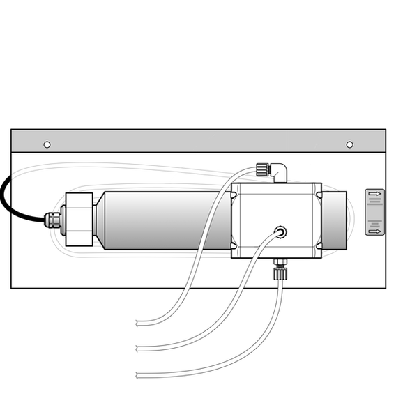 Flow through unit 50 mm for UVAS plus sc probes