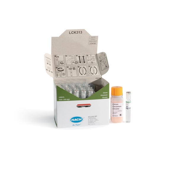 Chromium (III and VI) cuvette test 0.03-1.0 mg/L Cr, 25 tests