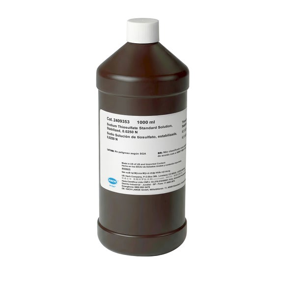 Sodium Thiosulfate Standard Solution, Stabilized, 0.0250 N, 1 L