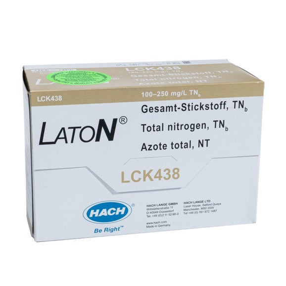 Laton Total Nitrogen cuvette test 100-250 mg/L TN, 25 tests