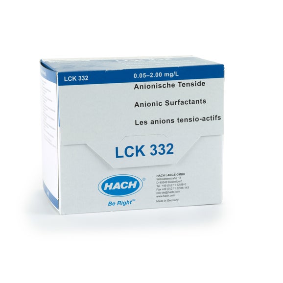 Anionic Surfactants, cuvette test 0.05-2.0 mg/L, 25 tests